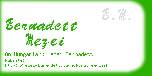 bernadett mezei business card